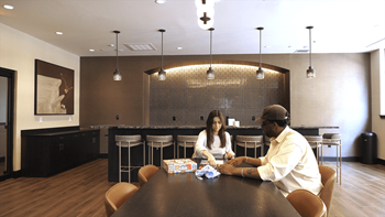 Resident lounge & demo kitchen
